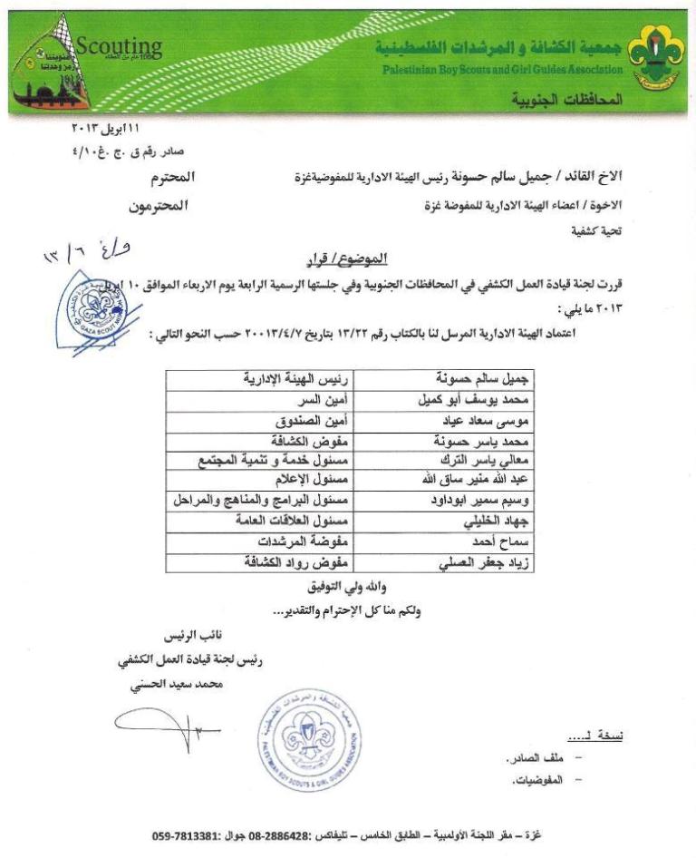 أعضار مُفوضية غزة